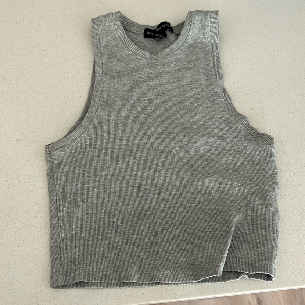 Plain gray tank